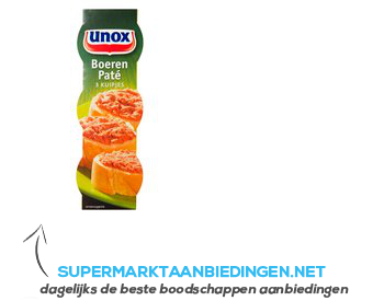 Unox Vleeswaren boeren paté aanbieding