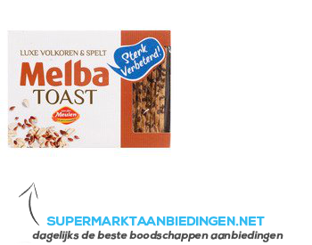 Van der Meulen Melba toast luxe volkoren-spelt aanbieding