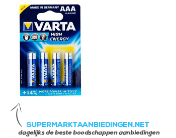 Varta AAA high energy aanbieding