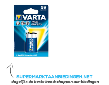 Varta Alkaline 9V high energy aanbieding