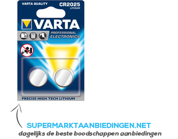 Varta CR2025 knoopcel batterij aanbieding