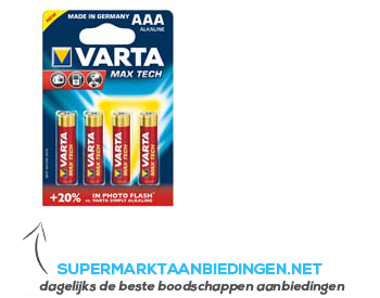 Varta Maxi-tech micro AAA LR03 aanbieding