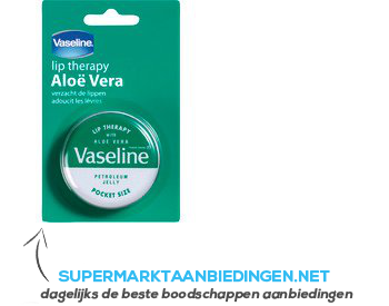 Vaseline Lippenbalsem aloe vera aanbieding