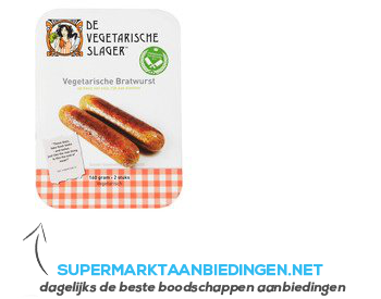 Vegetarische Slager Bratwurst aanbieding