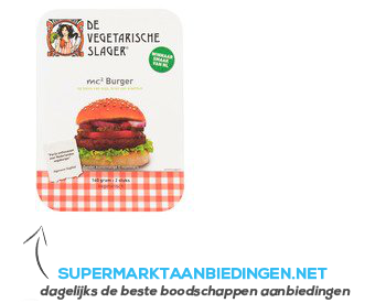 Vegetarische Slager Mc2 burger aanbieding