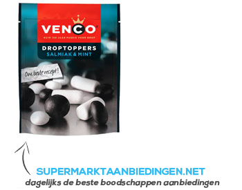 Venco Droptoppers salmiak-mint aanbieding