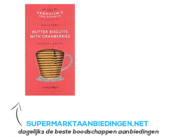 Verduijn Butter biscuits cranberry aanbieding