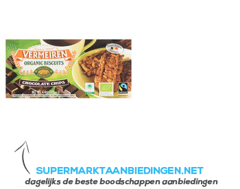 Vermeiren Organic biscuits chocolate chip aanbieding