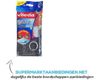 Vileda Schuursponsen glitzi power 2-pack aanbieding