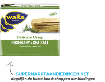 Wasa Delicate thin crisp rosemary & salt aanbieding