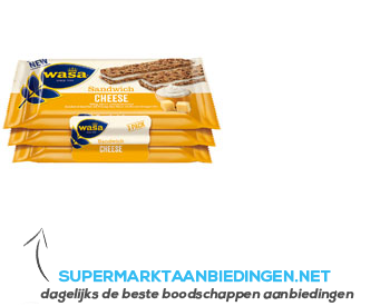 Wasa Sandwich cheese 3-pack aanbieding