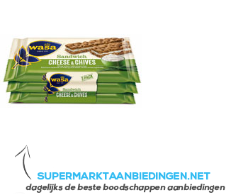 Wasa Sandwich cream cheese & chives aanbieding