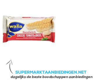 Wasa Sandwich cream cheese, tomato & basil aanbieding