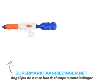 Waterpistool met fles aanbieding