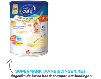 Weight Care Afslankpudding vanilla aanbieding