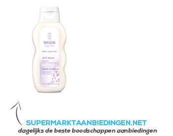 Weleda Baby bodymilk sensitive witte malva aanbieding