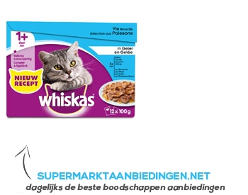 Whiskas Adult vis selectie in gelei aanbieding