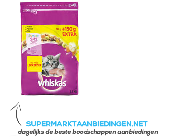 Whiskas Kip junior 2-12 maanden aanbieding