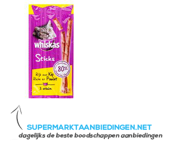 Whiskas Sticks kip aanbieding