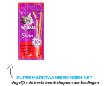 Whiskas Sticks rund aanbieding