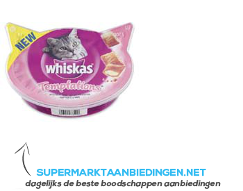 Whiskas Temptations met zeevruchten aanbieding