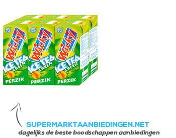 Wicky Ice tea green perzik aanbieding