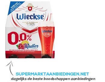 Wieckse Radler rood fruit 0.0% aanbieding