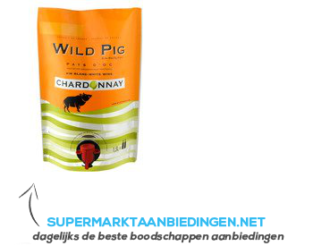 Wild Pig Chardonnay pouch aanbieding