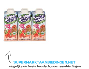 Yogho Yogho Yoghurtdrank aardbei aanbieding