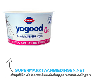 Yogood Originele Griekse yoghurt 0% vet aanbieding