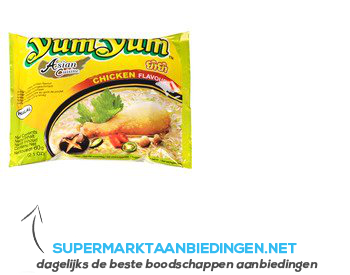 Yum Yum Chicken flavour instant noodles aanbieding