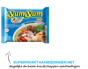 Yum Yum Seafood flavour instant noodles aanbieding