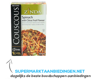 Zinda Couscous spinazie met citrussmaak aanbieding