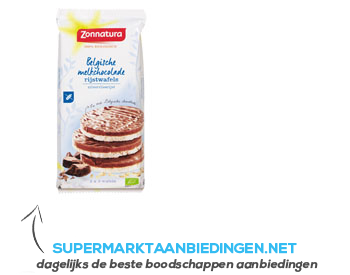 Zonnatura Choco - rijstwafels melk aanbieding