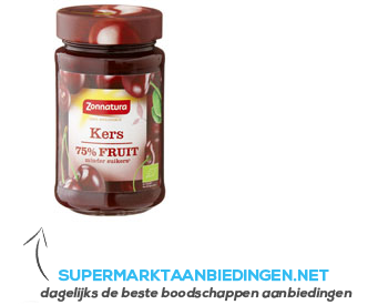 Zonnatura Fruitspread kers aanbieding