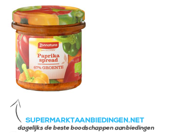 Zonnatura Groentespread paprika aanbieding