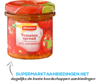 Zonnatura Groentespread tomaat aanbieding