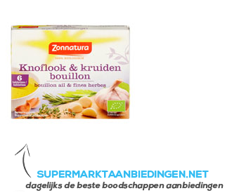 Zonnatura Knoflook & kruidenbouillon tabletten aanbieding