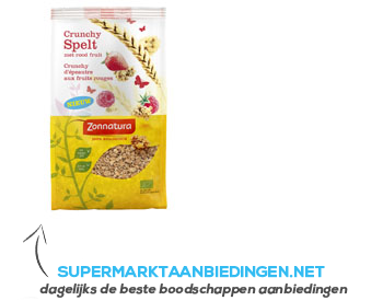 Zonnatura Krokante muesli met spelt en rood fruit