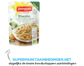 Zonnatura Risotto van haver rijst en groente bio aanbieding