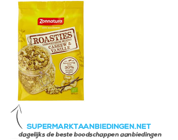 Zonnatura Roasties muesli cashew vanille aanbieding