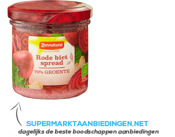 Zonnatura Rode biet spread bio aanbieding