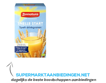 Zonnatura Snelle start spelt drinkgranen aanbieding