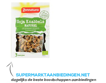 Zonnatura Soja knabbels naturel bio aanbieding