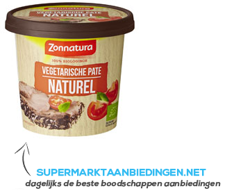 Zonnatura Vegetarisch paté naturel 100% biologisch