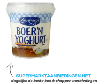 Zuivelhoeve Boer'n yoghurt appel-kaneel aanbieding
