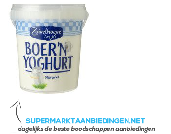 Zuivelhoeve Boer'n yoghurt naturel aanbieding