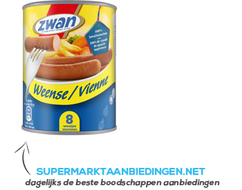 Zwan Weense worstjes 8 stuks aanbieding